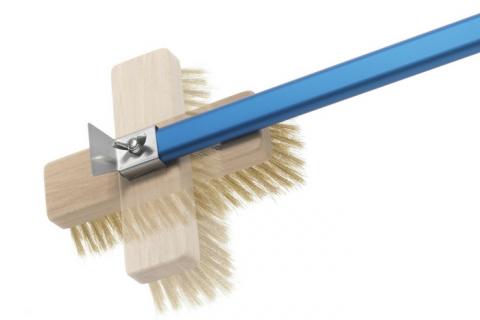 Gi.Metal Rotating Head Oven Brush with Brass Bristles - Heavy Duty Kitchen Cleaning Tool for Stoves, Grills & Baking Pans