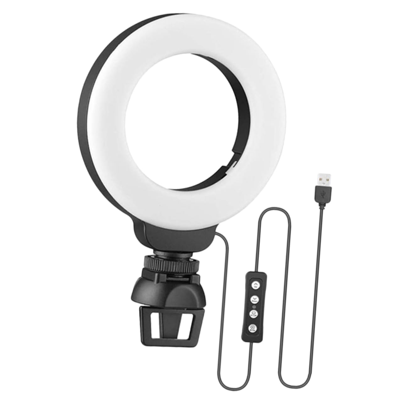 TINEASUR 3-in-1 LED Selfie Ring Light with Clip - Dimmable Webcam Light for Streaming, Video Calls & Makeup | Perfect for YouTube, TikTok & Zoom Meetings