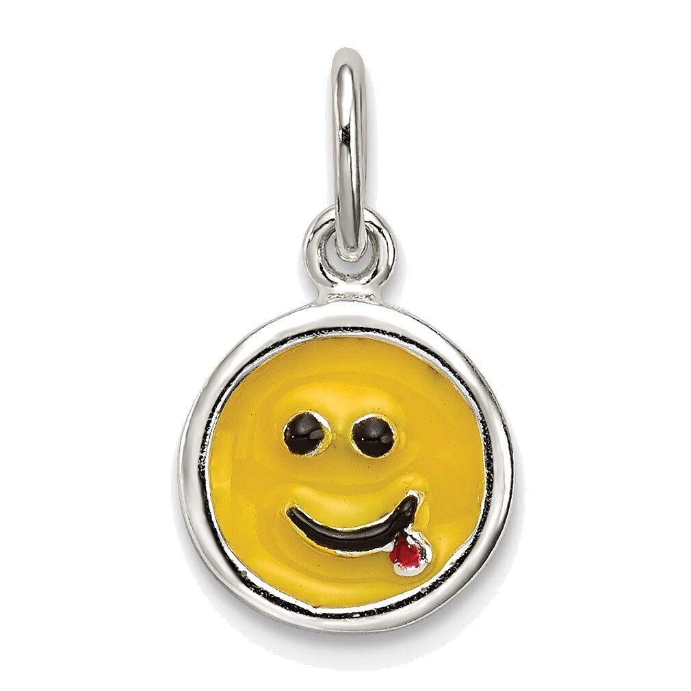 Sterling Silver Enameled Emotion Charm - Perfect for Gifts & Jewelry Making