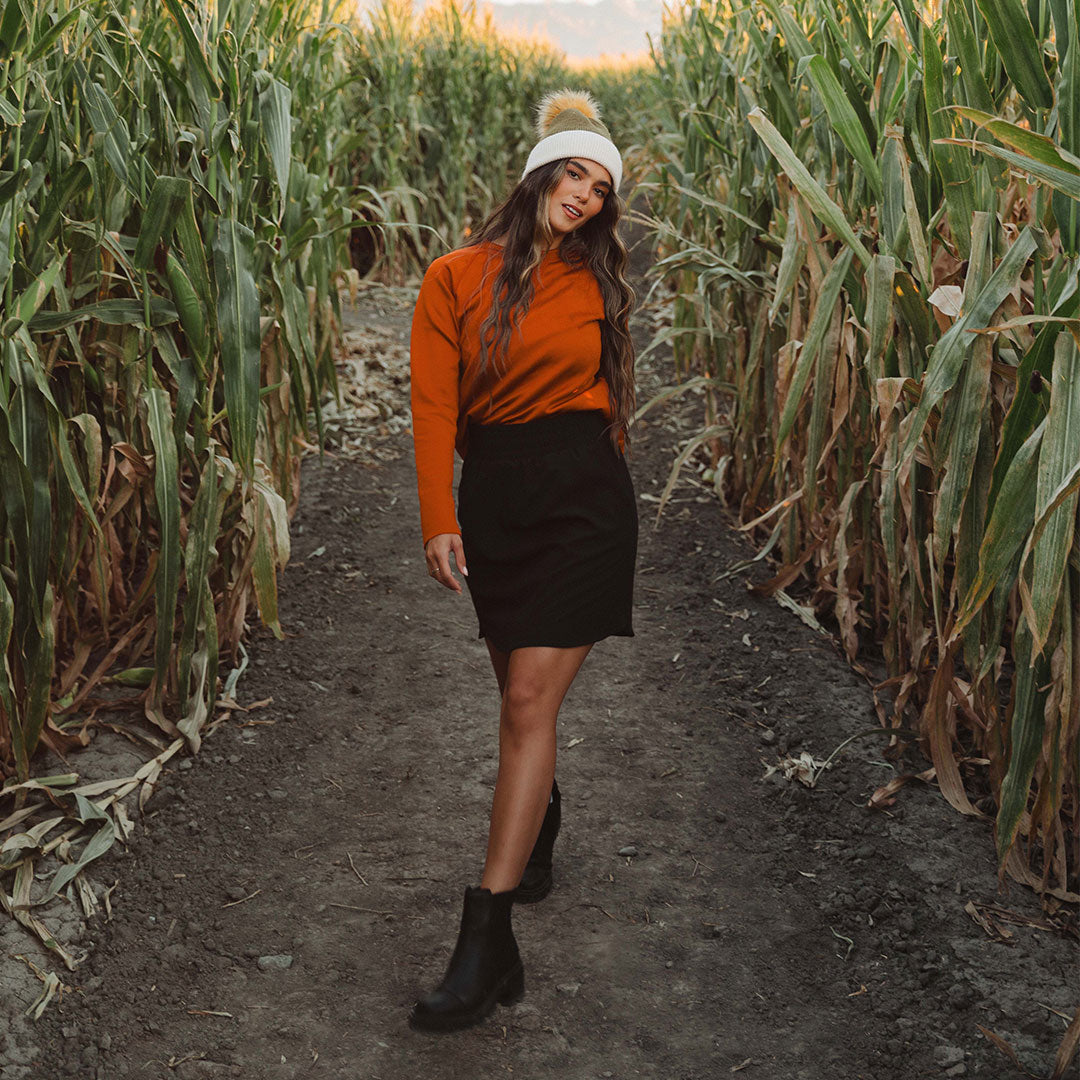Stylish Burnt Orange Neo Sweatshirt for Women & Men | Soft Cotton Pullover Hoodie | Perfect for Casual Wear, Street Style & Loungewear