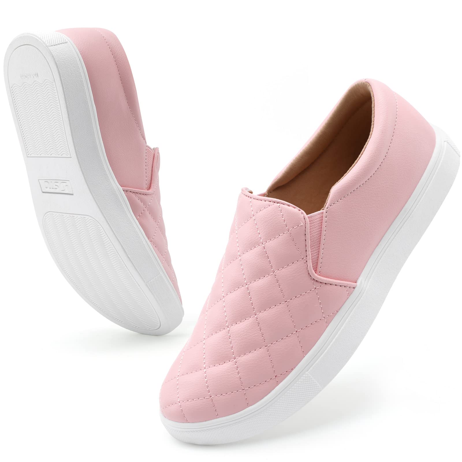 STQ Women's Memory Foam Slip-On Loafers - Comfortable Casual Sneakers for Fall & Winter - Perfect for Office, Travel and Everyday Wear
