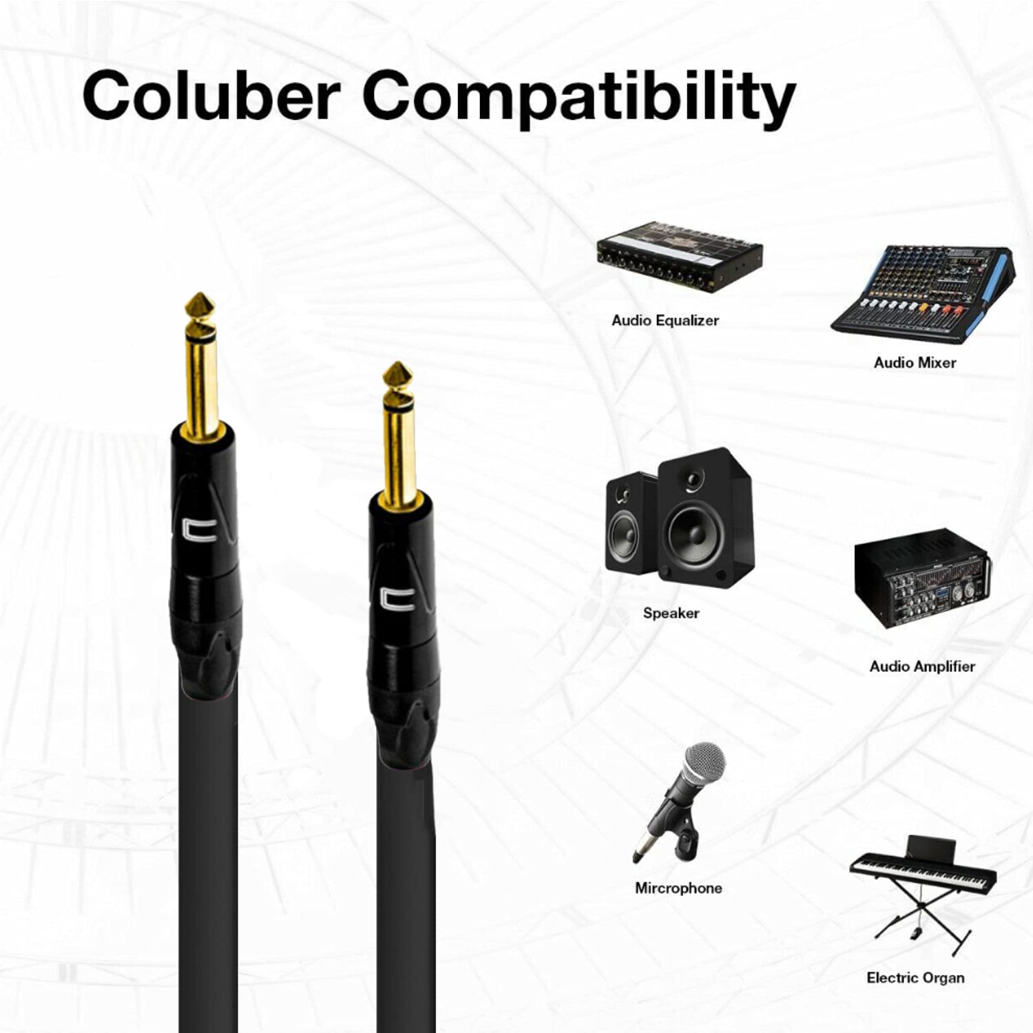 200ft Purple COLUBER CABLE 1/4