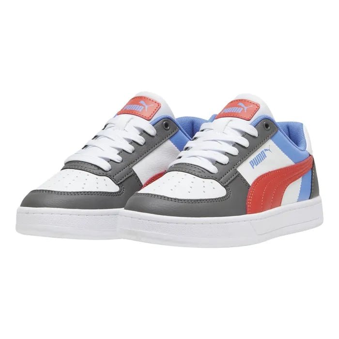 PUMA JUNIOR CAVEN 2.0 Sneakers for Kids - White Red Black Athletic Shoes | Running, School & Casual Wear