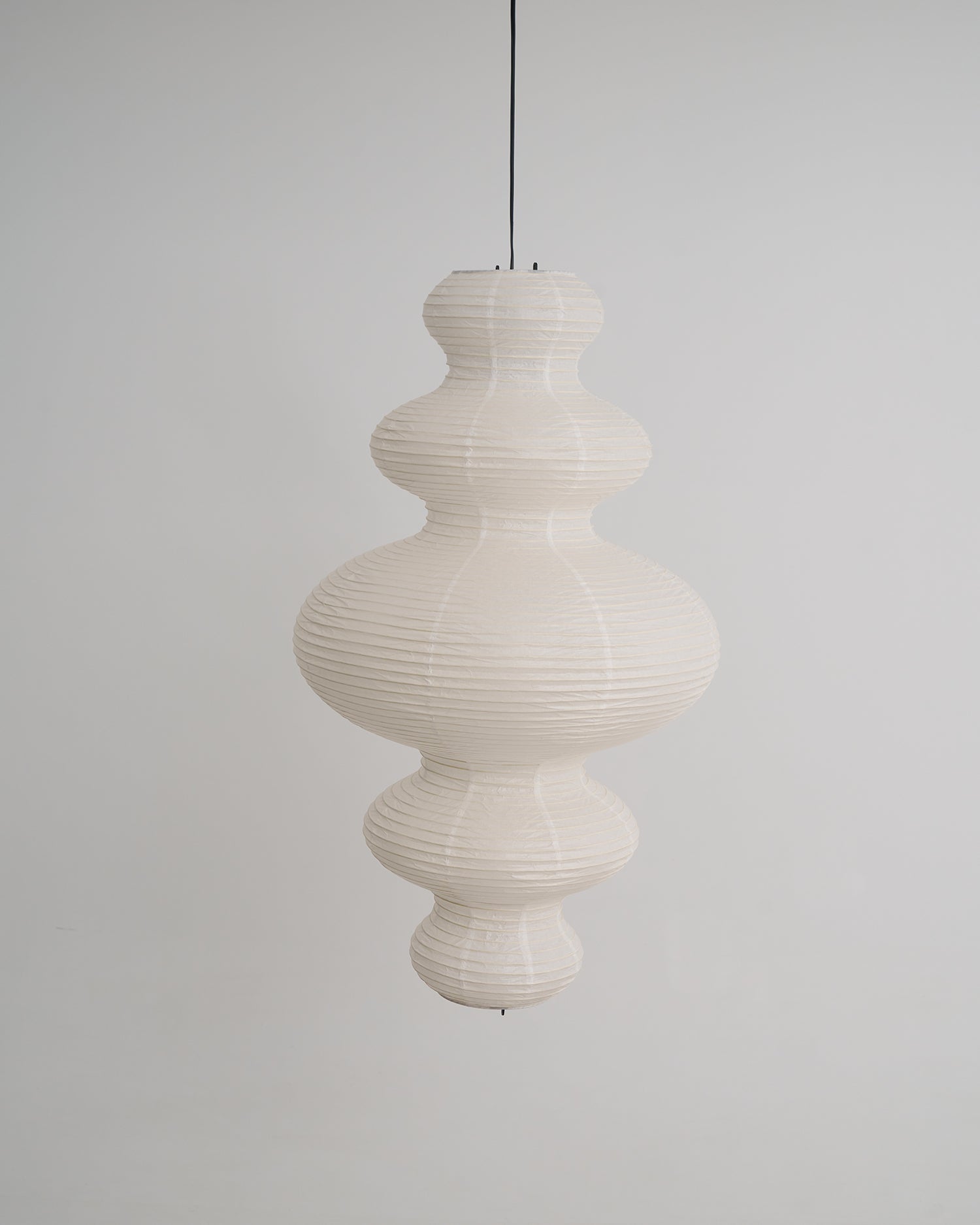 Akari Juni Pendant Swag Lamp - Modern Japanese Paper Lantern Light Fixture for Bedroom, Living Room & Dining Room Decor