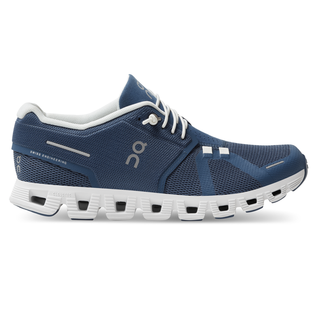 Women's Cloud 5 Running Shoes - Lightweight & Comfortable Denim/White Sneakers for Jogging, Gym Workouts & Casual Wear
