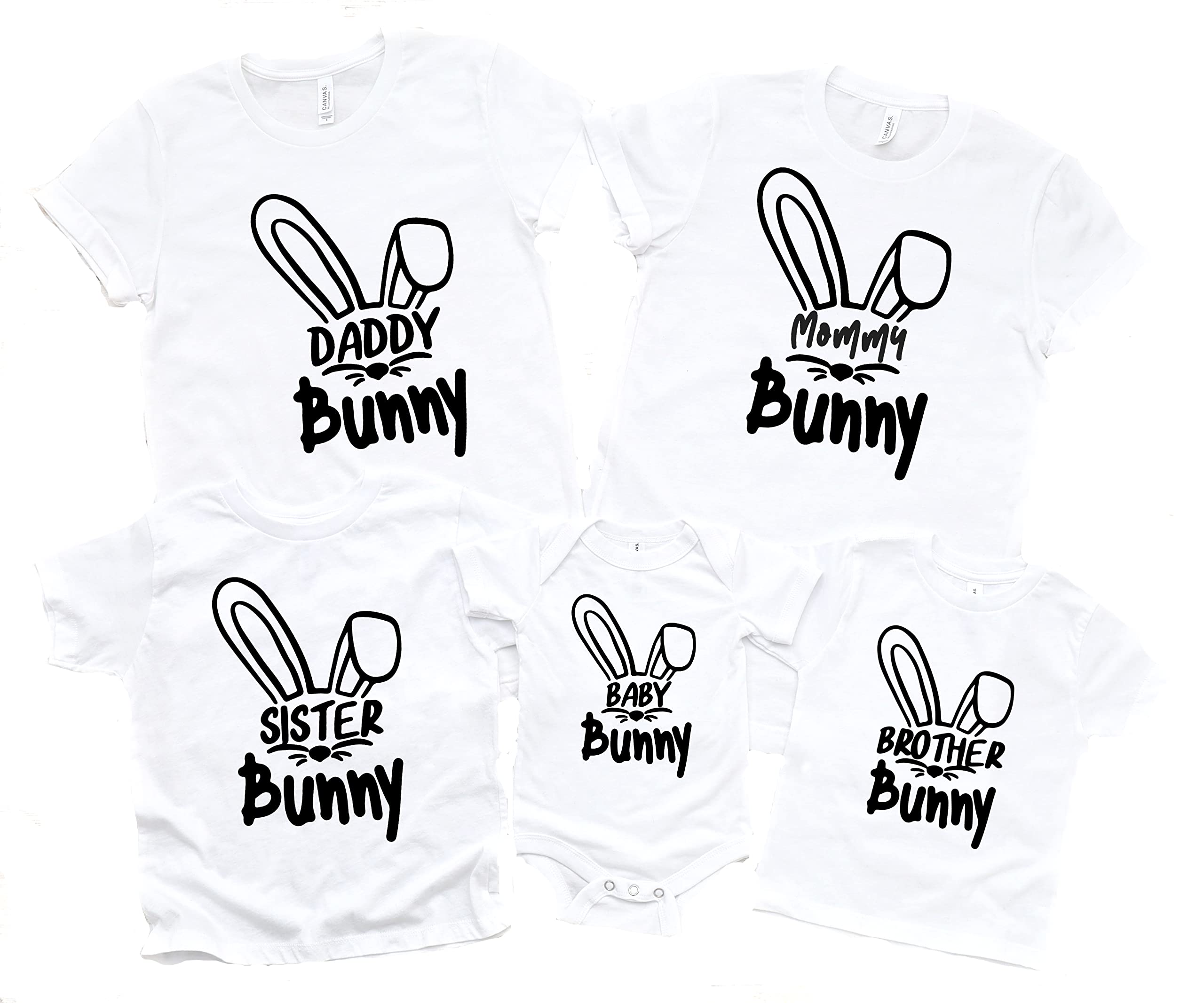 Mommy and Me Easter Matching Outfits - Bunny Shirts for Women & Girls | Family Easter Shirts for Women, Kids & Girls | Perfect for Easter Photos, Egg Hunts & Family Gatherings