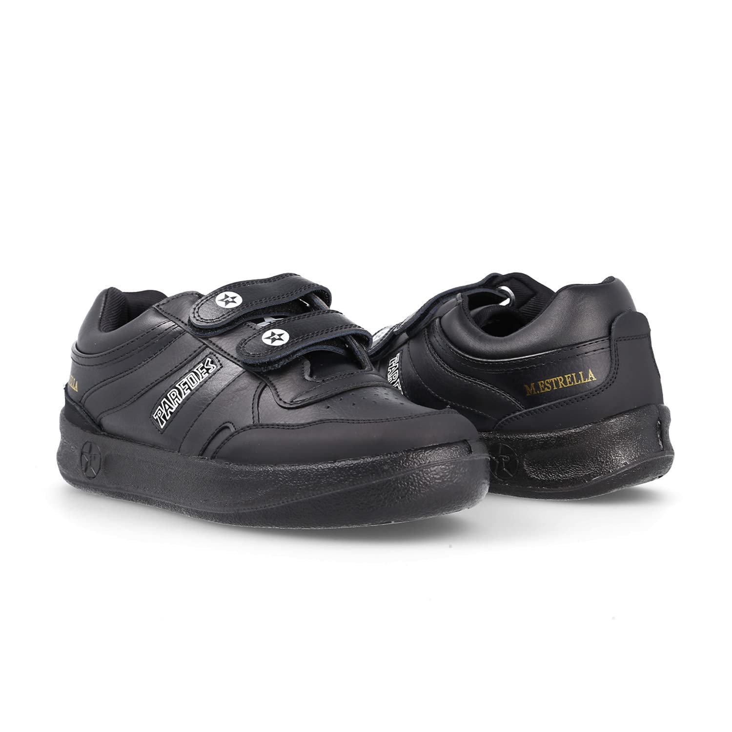 Estrella Genuine Leather Velcro Sneakers EU 41 Black - Comfortable Casual Shoes for Men & Women, Perfect for Walking, Running, and Daily Wear