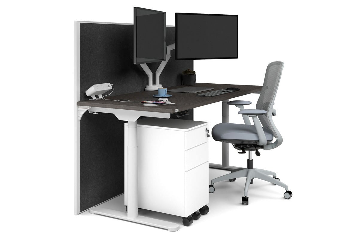 Premium Adjustable Height Single Workstation Desk - 1600L x 700W Size - Ideal for Home Office, Study & Workspace Ergonomics