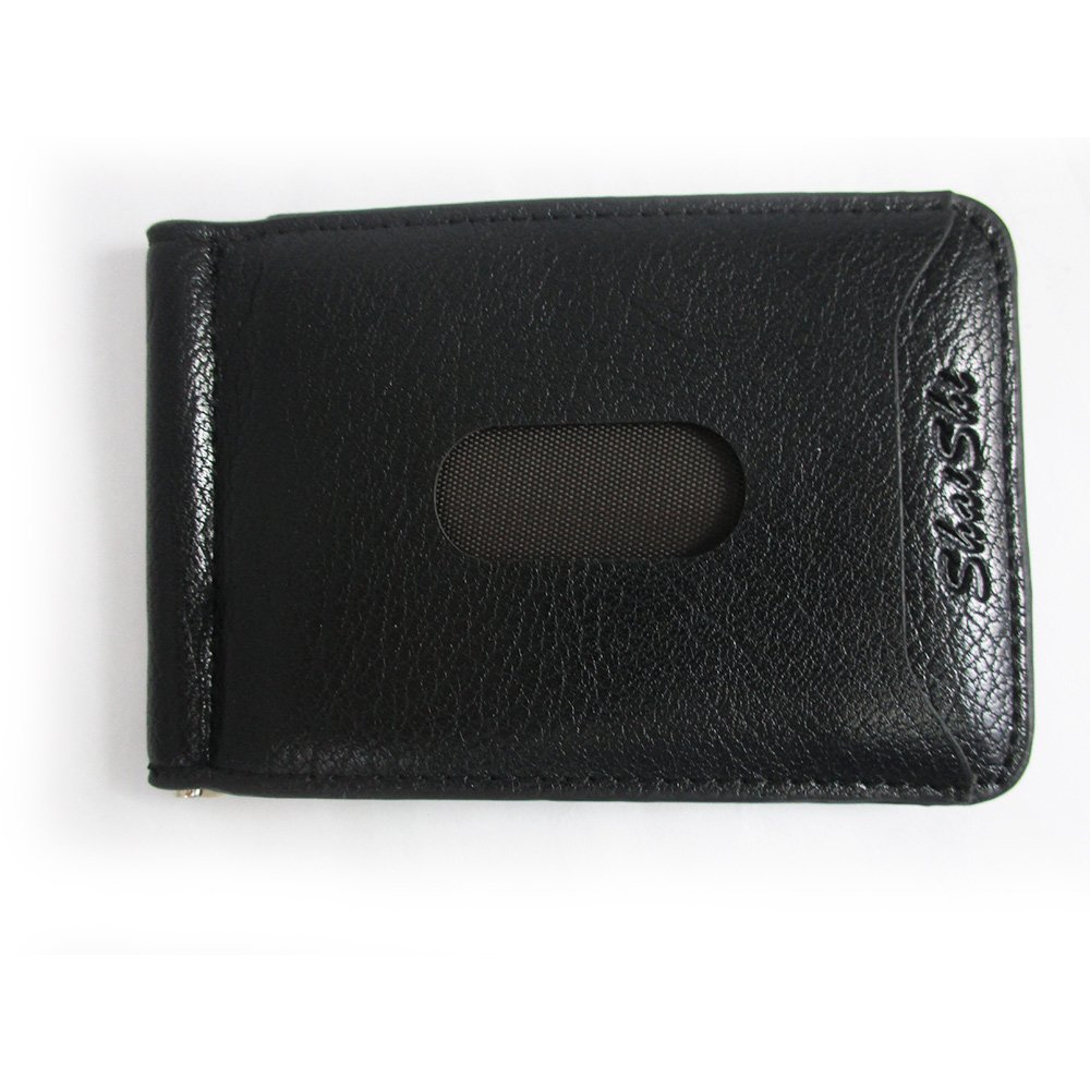 Genuine Leather Money Clip Slim Wallet for Men - Magnetic Black ID & Credit Card Holder | Perfect for Everyday Carry, Travel & Business Use