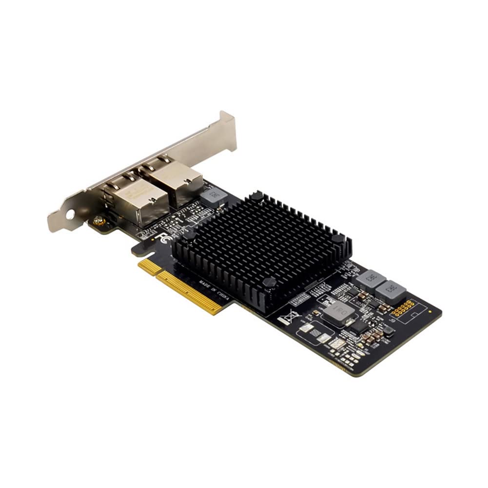 Sweetness X550-T2 Black Dual Port 10GbE PCIe X8 Server Network Card - High-Speed RJ45 Ethernet Adapter for Data Centers, Cloud Computing & Enterprise Networks