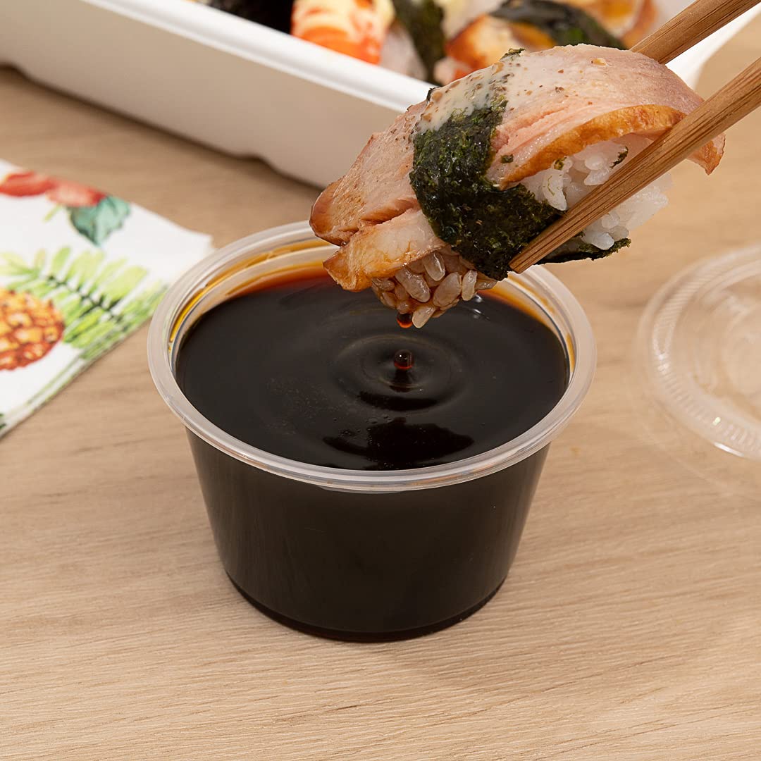 Restaurantware RW Base 4oz Clear Plastic Sauce Cups - 2000 Pack Microwave-Safe Disposable Condiment Cups for Sauces, Toppings & Samples | Crack-Resistant Portion Cups (Lids Sold Separately) | Perfect for Restaurants, Catering, Food Sampling & Takeout Services