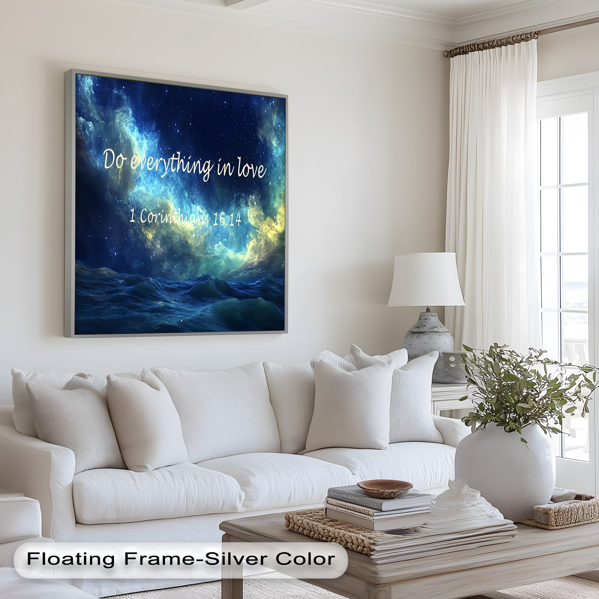 1 Corinthians 16:14 Bible Verse Canvas Print - Christian Wall Art with Love and Faith Scripture - Perfect for Home Decor, Church Gifts & Spiritual Inspiration