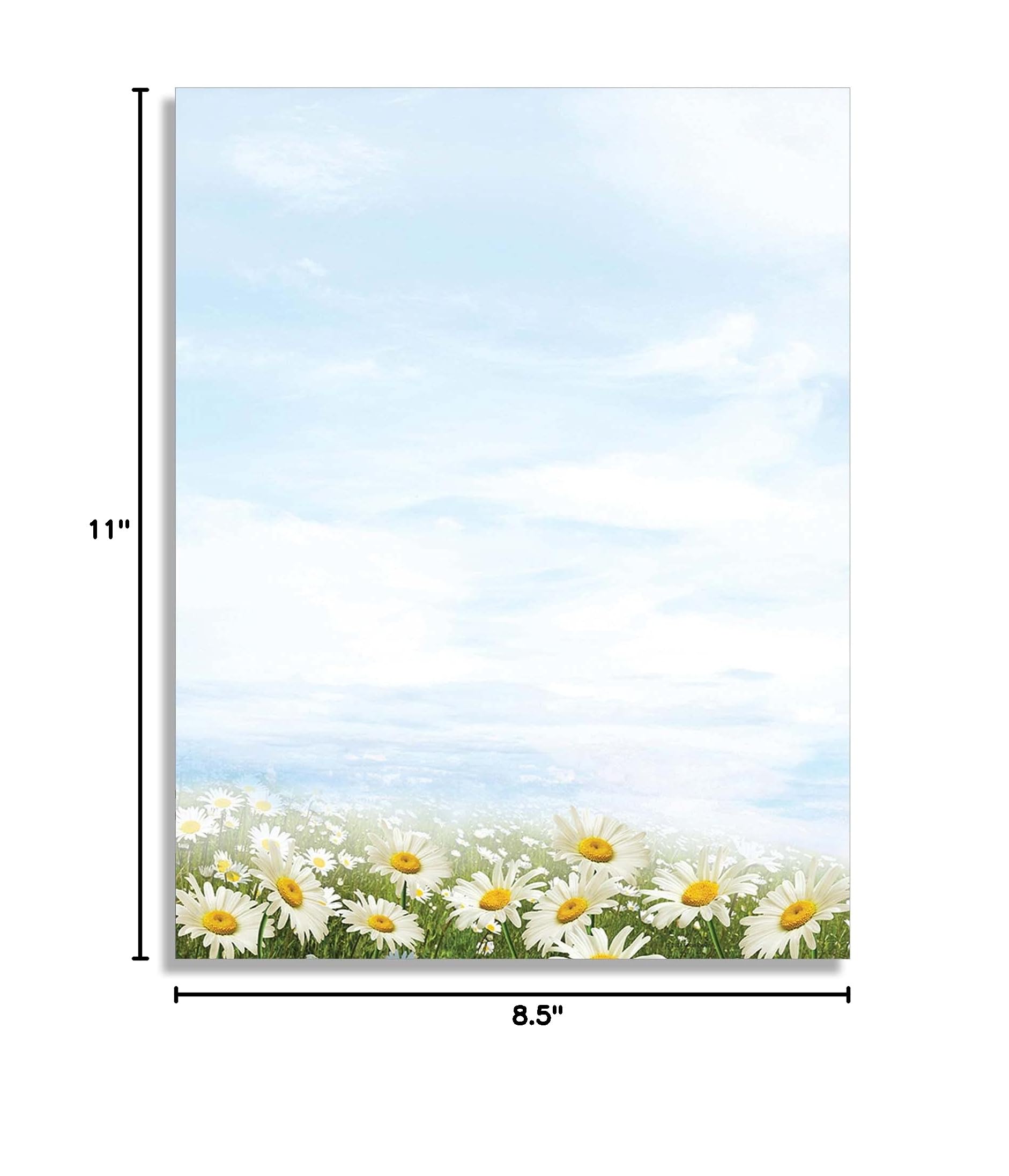 Daisy Day Premium Stationery Paper - 80 Sheets of High-Quality Writing Paper for Letters, Journals, and Note-Taking | Perfect for Office, School, and Home Use