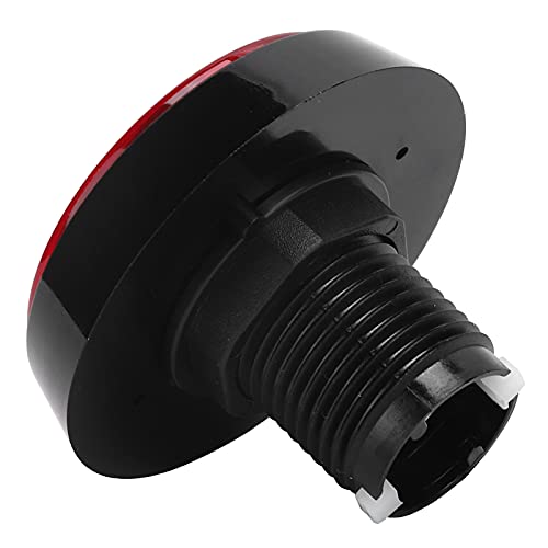 60mm LED Light Big Round Flat Button with 3 Foot Switch - Red Arcade Power Switch for Video Game Consoles & DIY Control Panels - Perfect for Arcade Machines, Gaming Setups & Custom Electronics Projects