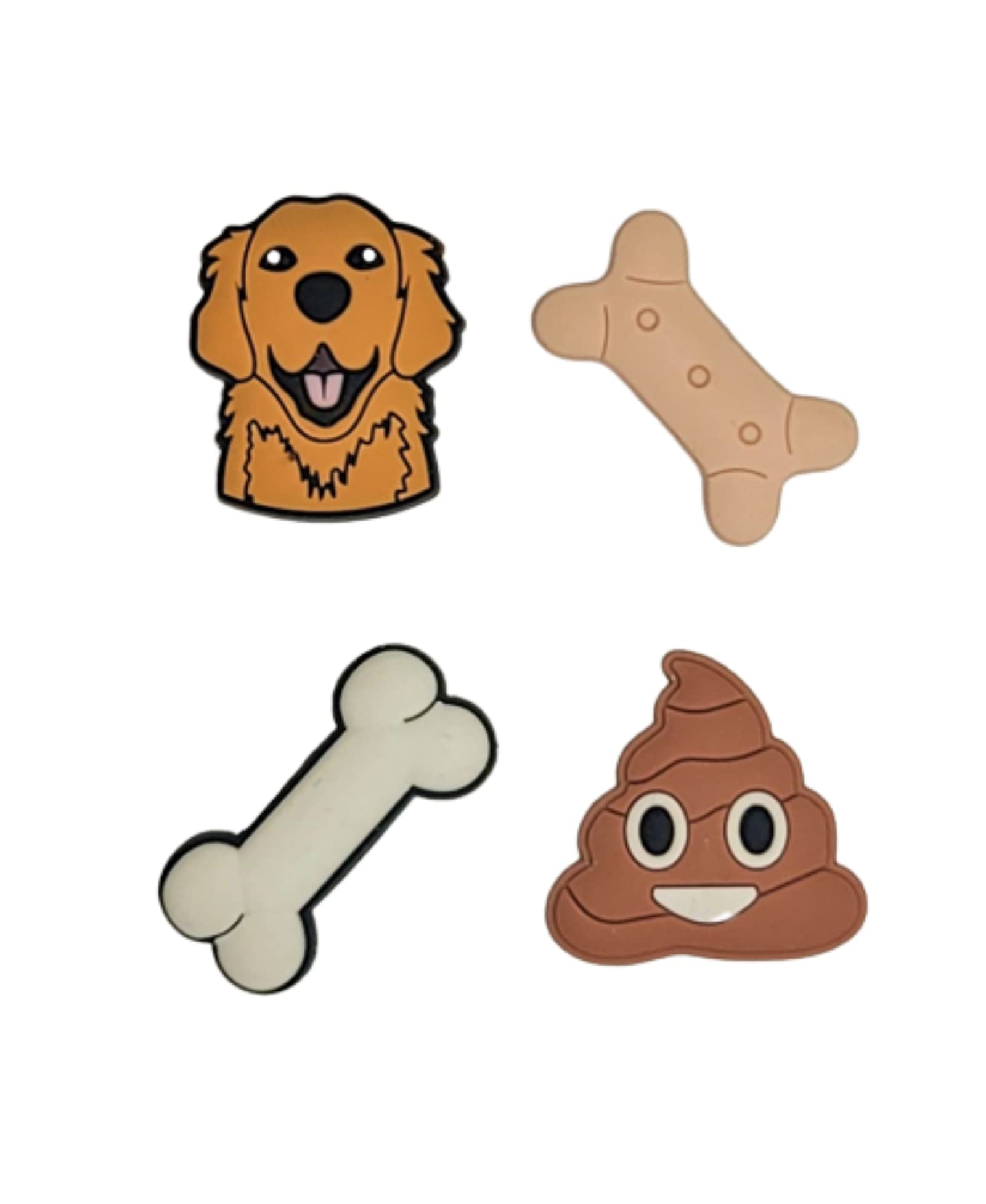 Golden Retriever Dog Shoe Charms for Crocs - 4 Pack Cute Puppy Jibbitz Charms Compatible with Crocs Clogs & Sandals - Perfect for Dog Lovers, Pet Accessories, and Crocs Decorations (Great Gift Idea for Pet Owners)