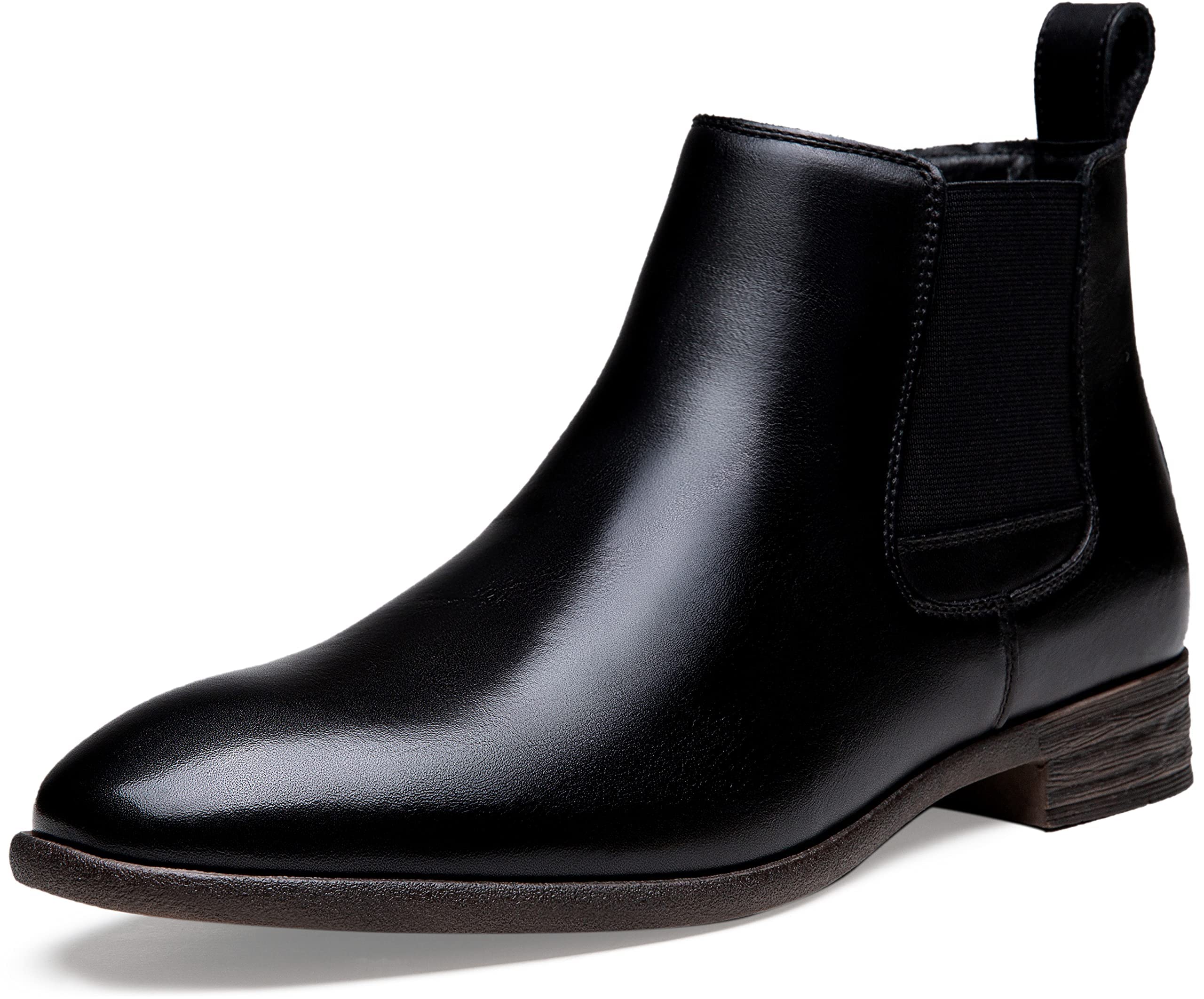 Jousen Men's Chelsea Boots - Genuine Leather Lightweight Casual Chukka Ankle Boots with Elastic Sides | Classic Dress Boots for Men | Perfect for Office, Date Night & Smart Casual Outfits