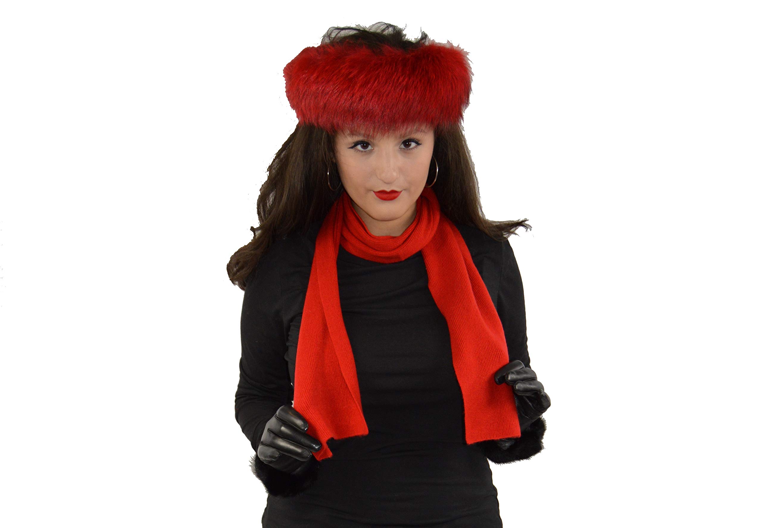 Luxury Fox Fur Headband for Women - Winter Warm Mink Hair Scarf & Fashionable Headwear - Perfect for Cold Weather, Outdoor Activities, and Stylish Outfits