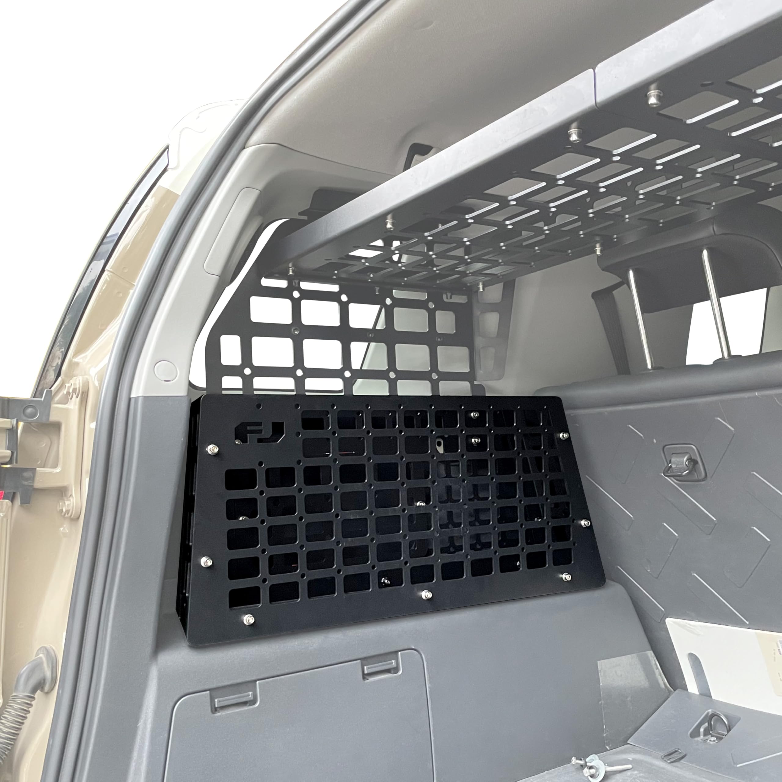 Toyota FJ Cruiser (XJ10) 2007-2014 Molle Panel Storage System - Modular Rear Cargo Organizer with Trunk Shelf & Storage Box | Perfect for Off-Road Gear Organization & Camping Equipment Storage