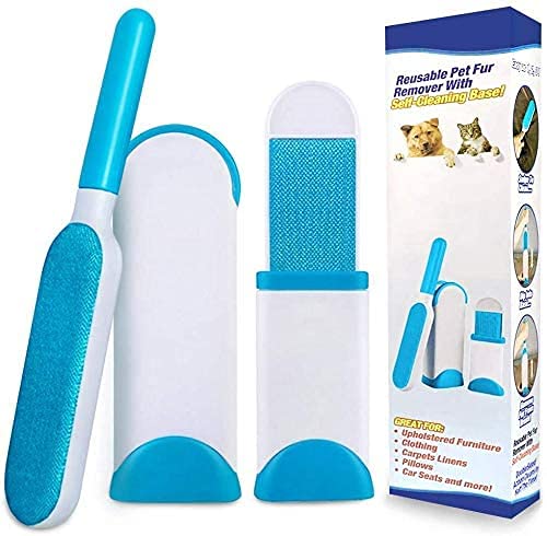 BLITEK 2-in-1 Pet Hair Remover Brush - Self-Cleaning for Dogs & Cats | Perfect for Furniture & Carpet Cleaning