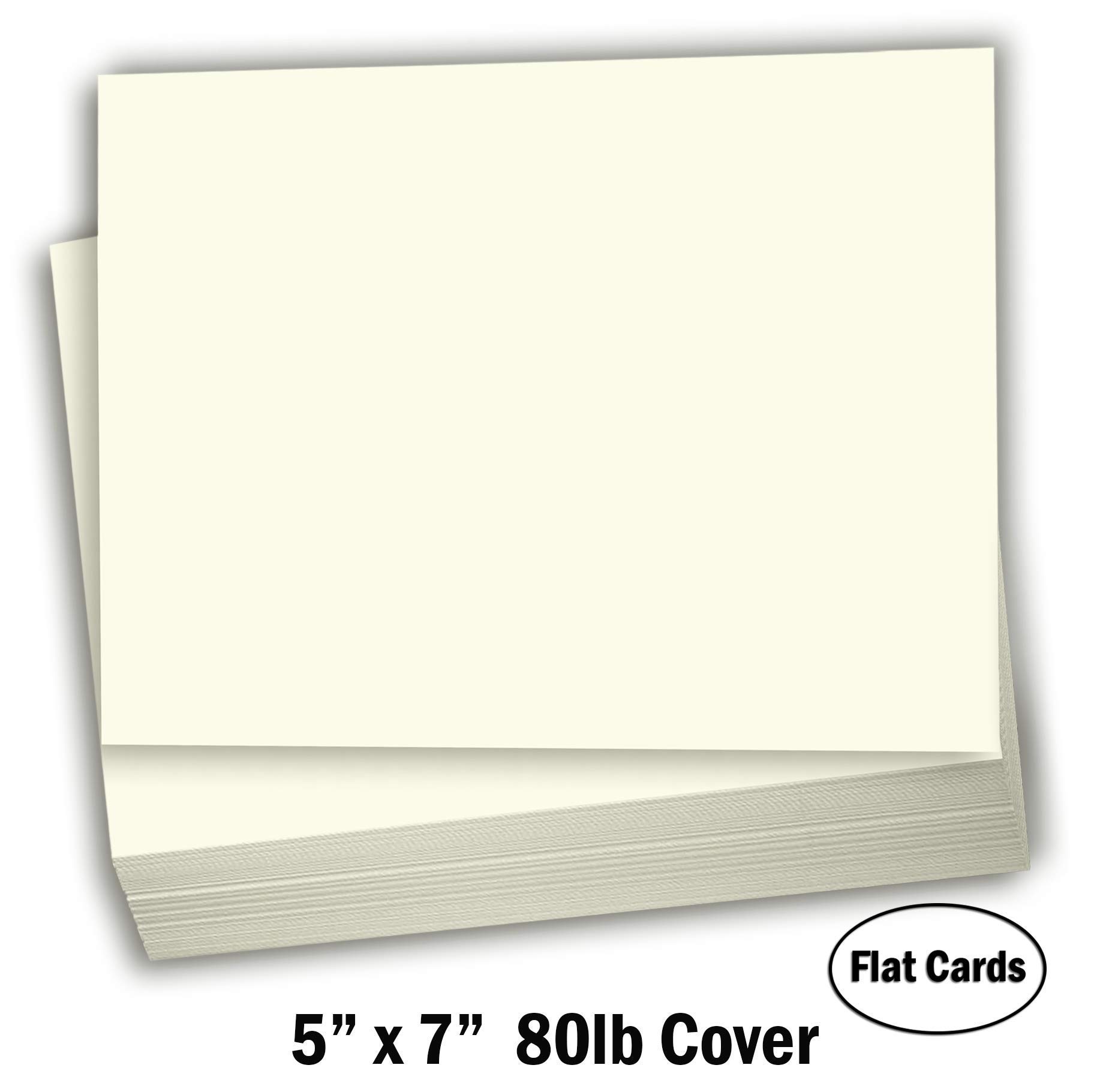 Premium 80 lb Cream Colored Cardstock - 5 x 7 Inch Blank Index Cards & Postcards for Printing - Heavyweight Stationery for Greeting Cards, Invitations, DIY Crafts - 100 Pack - Perfect for Wedding Invites, Business Cards, and Scrapbooking Projects