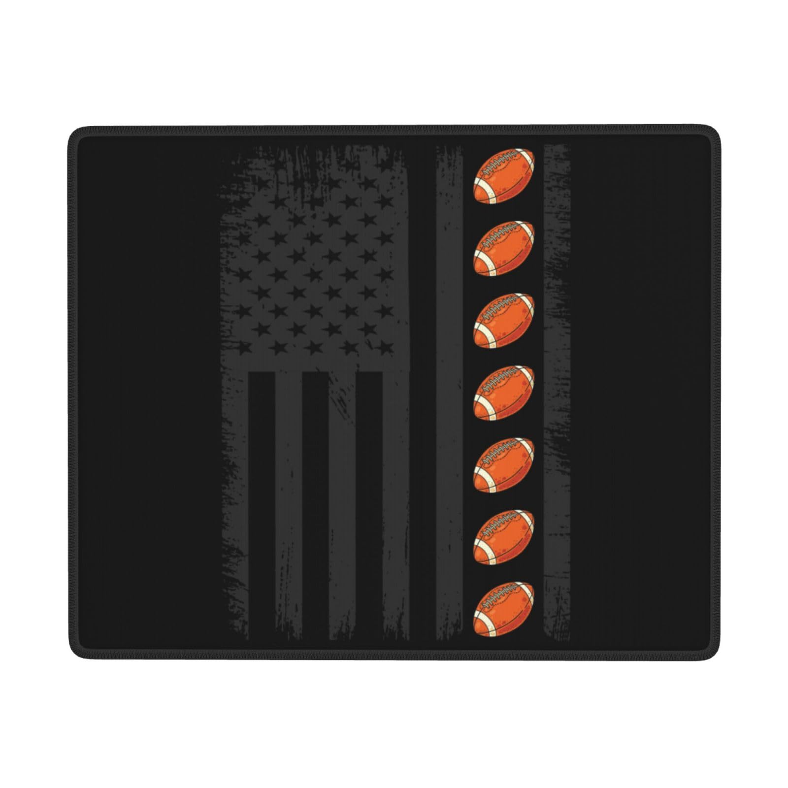 SIYTUAU USA Flag Football Mouse Pad - Waterproof, Non-Slip Rubber Gaming Mousepad for Laptop & Office (7x9 Inches) - Perfect for Gamers, Work & Home Use