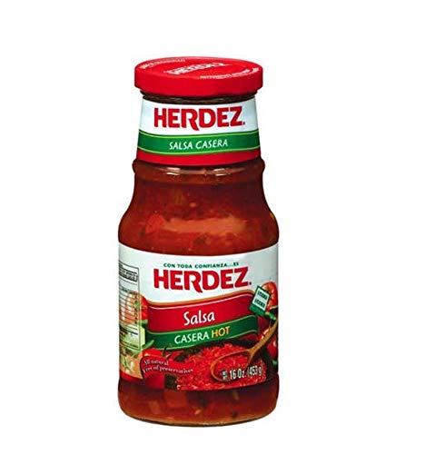 Herdez Salsa Casera Hot Mexican Sauce - Authentic Homestyle Flavor (3 Pack) - Perfect for Tacos, Nachos & Burritos