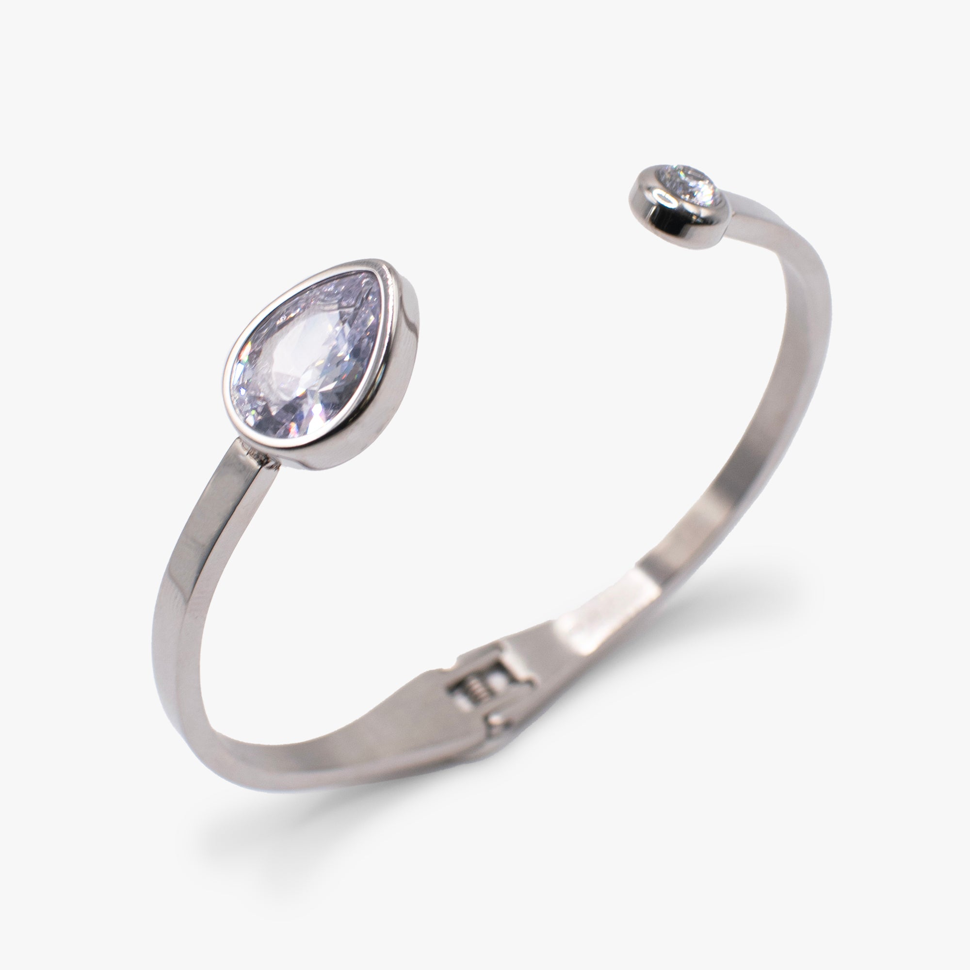 Elegant Crystal Hinge Cuff Bracelet for Women - Adjustable Luxury Jewelry for Parties, Weddings & Special Occasions