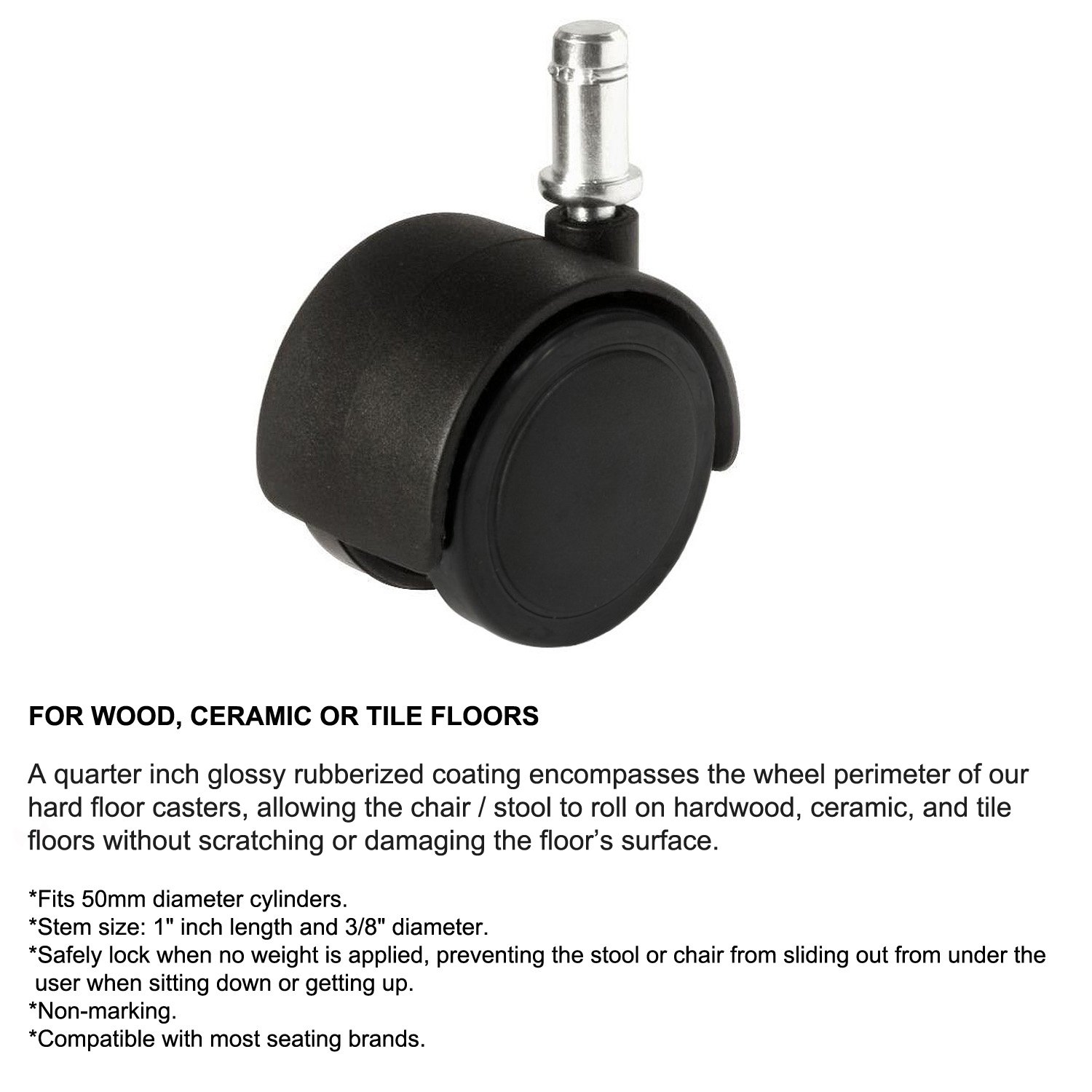 Adjustable Swivel Stool with Rolling Perch - Single Lever Height Control for Workbenches, Hardwood & Tile Floors - Charcoal Vinyl Upholstery - Perfect for Workshops, Garages & Home Offices