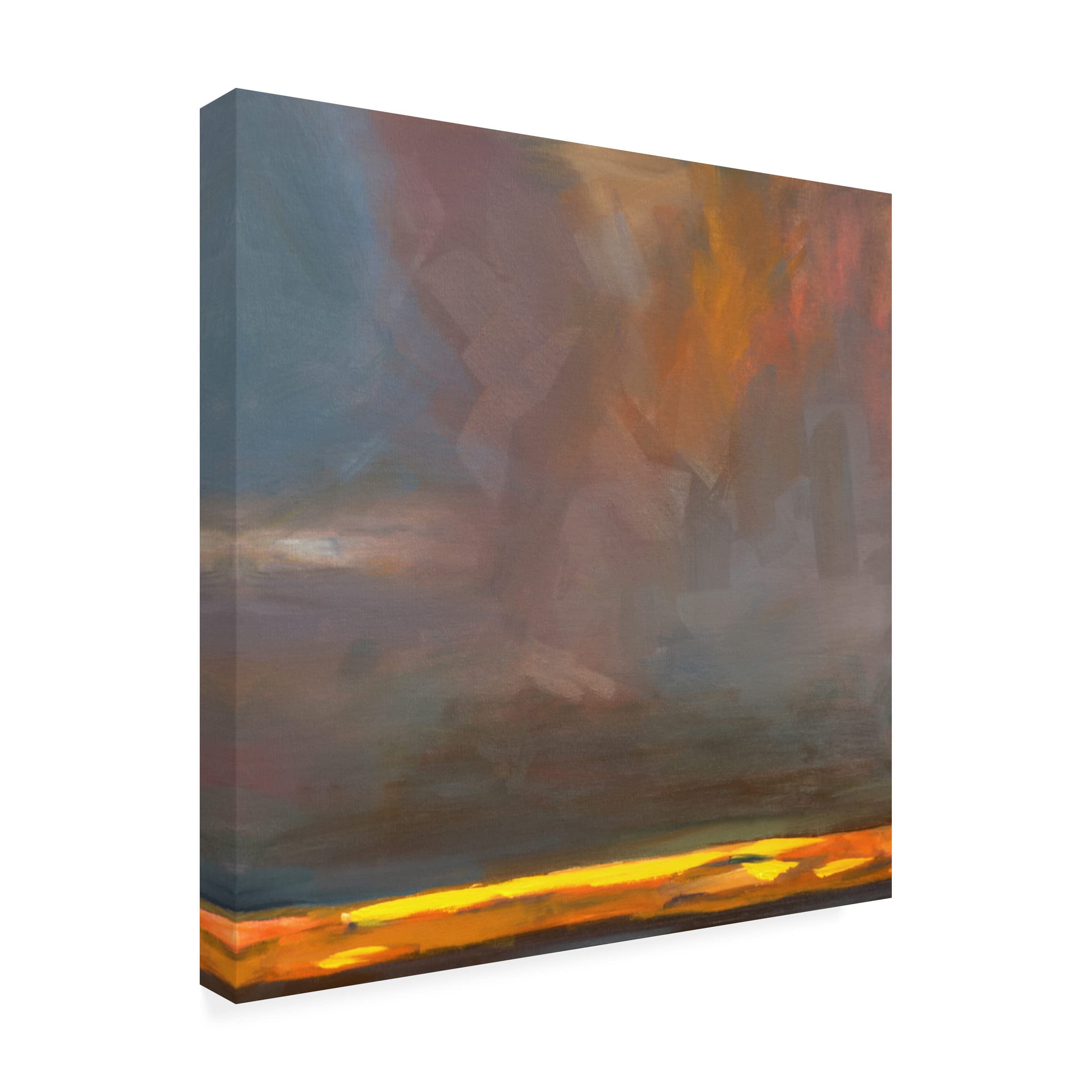 Deanna Schuerbeke 'Oregon Grey 1' Canvas Wall Art Print - Modern Abstract Landscape Painting for Living Room, Bedroom & Office Decor