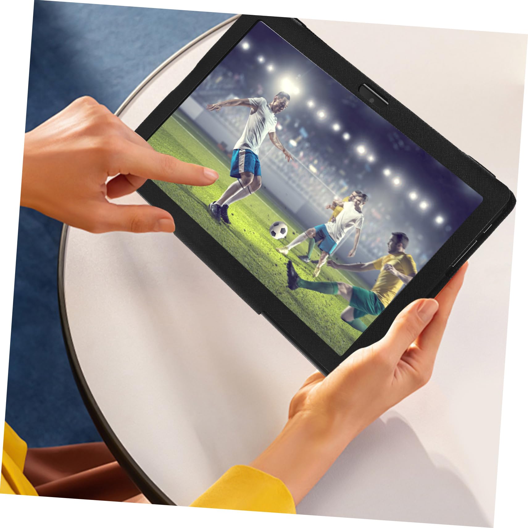 KICHOUSE 10.1 Inch Tablet with Air5 Processor - Portable Android Tablet for Kids with Stylus Pen & Headphones Stand, Black - Perfect for Online Learning, Gaming & Entertainment
