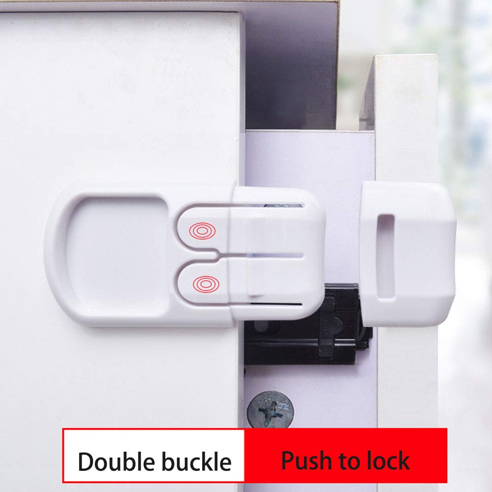 BETOOL Child Proof Safety Locks (2-Pack) - Adjustable Baby Proofing Cabinet Latches for Cabinets, Drawers, Cupboards, Oven, Fridge, Closet & Door - Easy Installation & Secure Protection (Light Green) - Perfect for Baby Proofing Homes & Childcare Centers