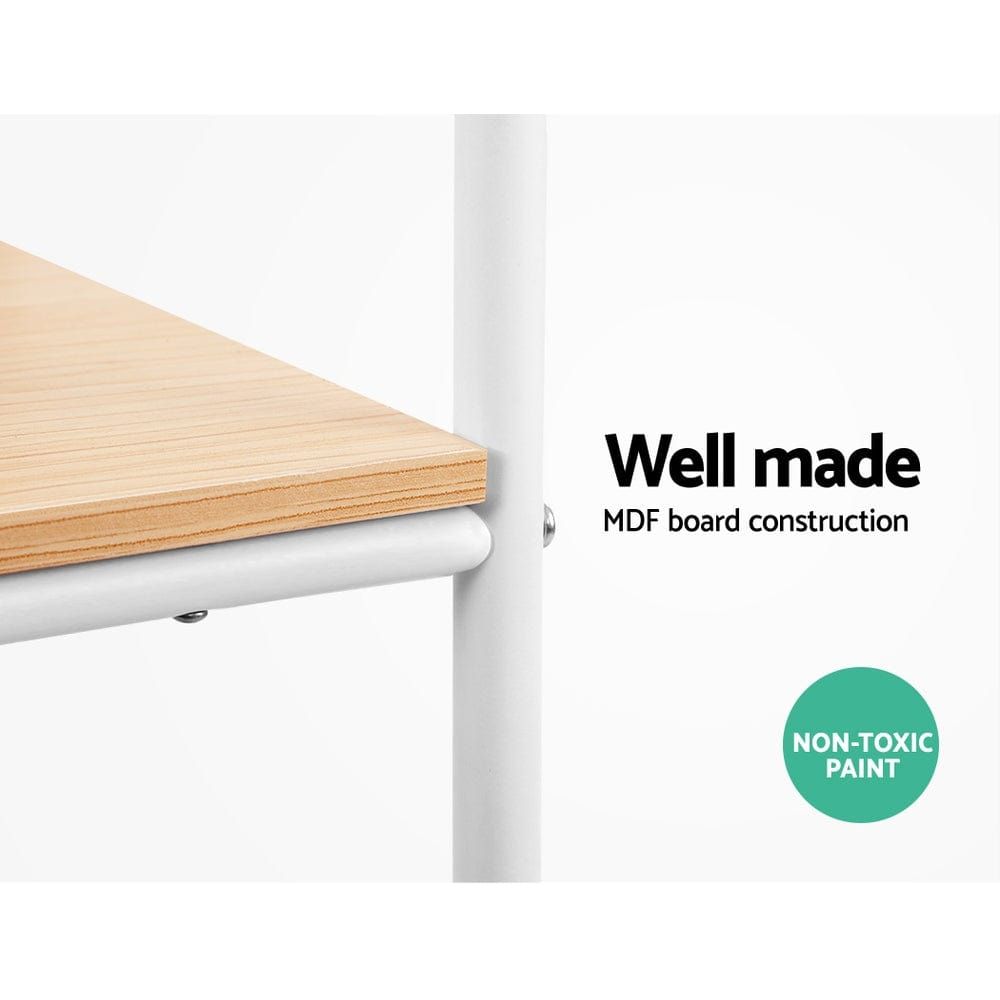 White Closet Storage Rack - Adjustable Garment Rail with Shelves for Wardrobe Organization | Perfect for Bedroom, Walk-in Closet & Laundry Room Storage