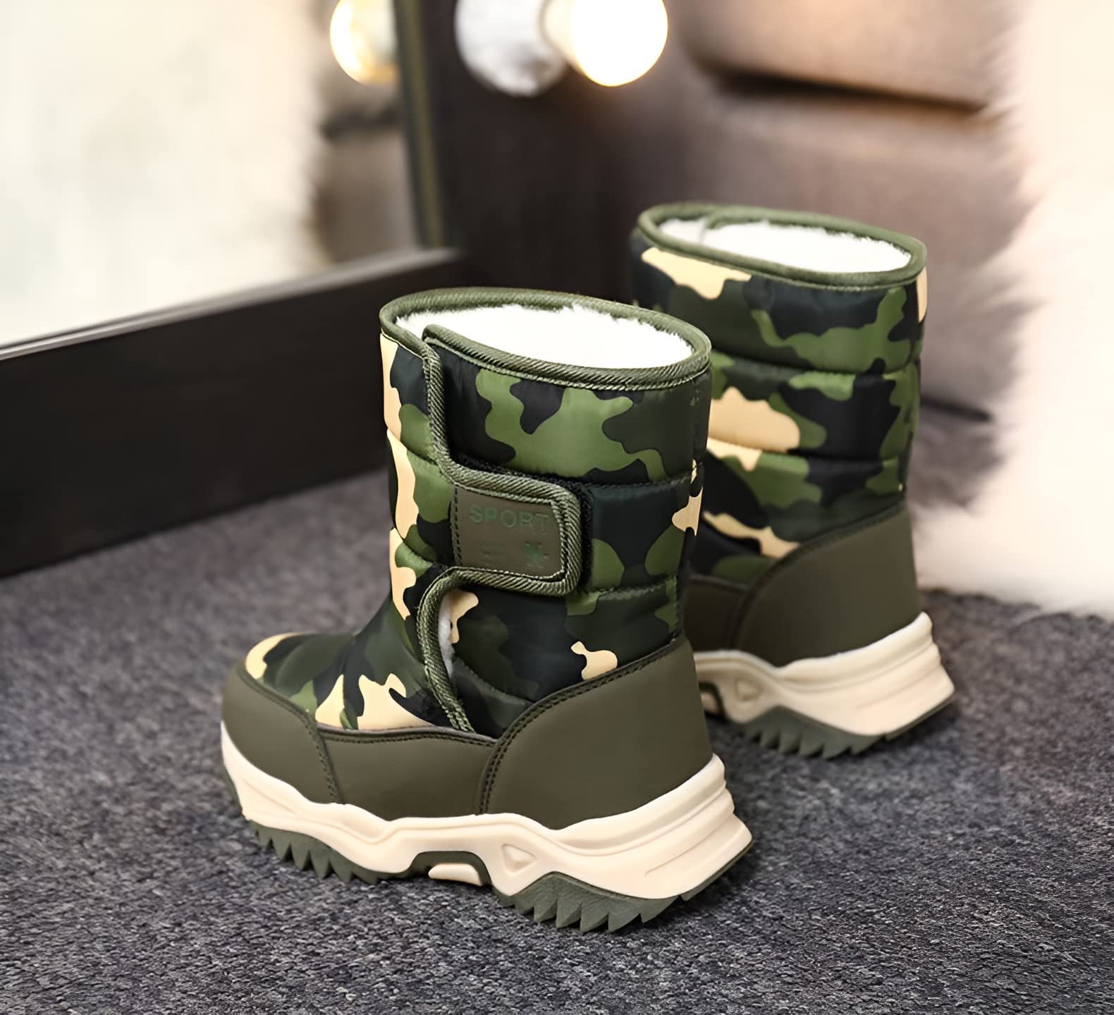 **Waterproof Kids Snow Boots for Boys & Girls - Slip-Resistant Winter Shoes for Cold Weather (Toddler/Little Kid/Big Kid) - Perfect for Outdoor Play, Snow Days & Winter Adventures**