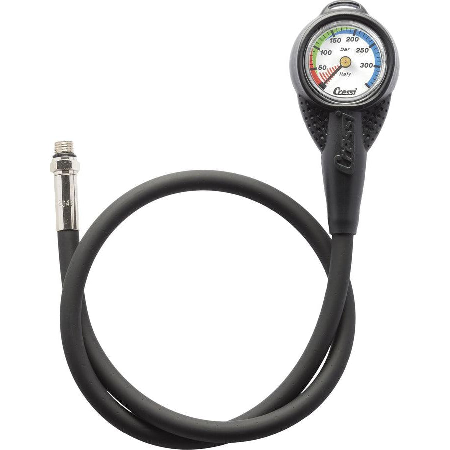 Cressi Mini SPG with Rubber Housing - High Pressure Gauge for Scuba Diving - Perfect for Underwater Adventures and Dive Safety