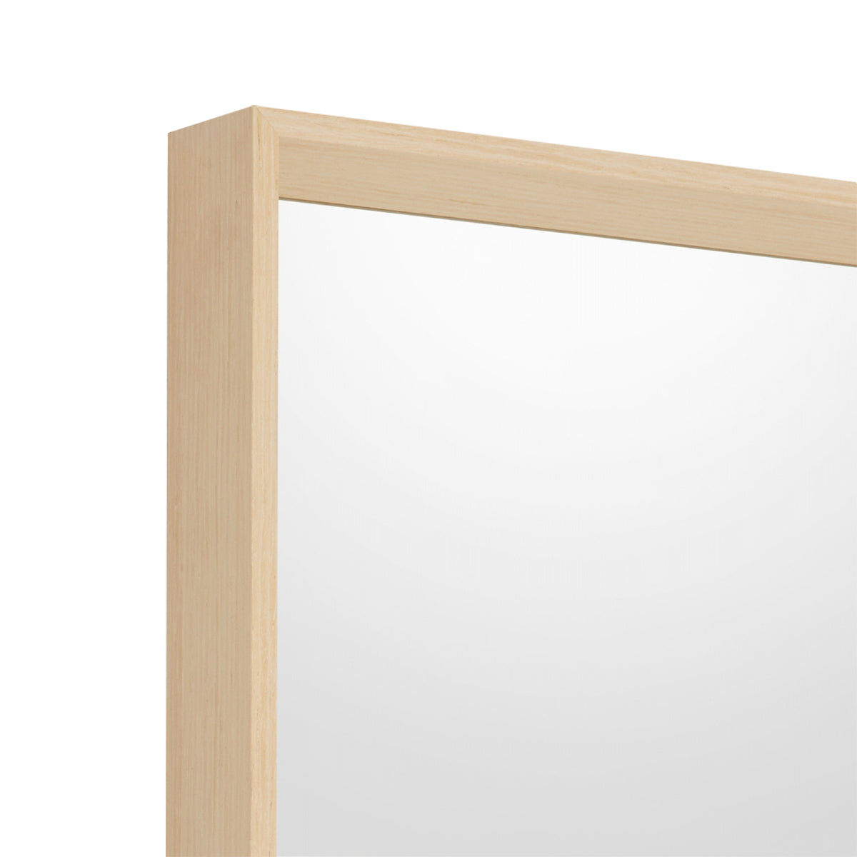 Hugo Timber Mirror - Light Wooden Wall Mirror for Bedroom, Living Room & Bathroom Decor | Modern Farmhouse Style Home Accent