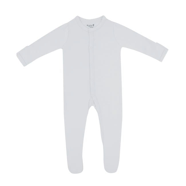 Kyte Baby Snap Footie Pajamas - Soft Organic Cotton Baby Sleepwear for Boys & Girls (Storm Color) - Perfect for Nursery, Bedtime & Cozy Lounging