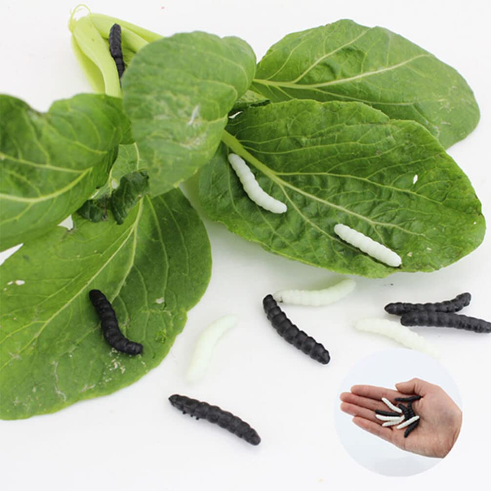 PartyKingdom 20PCS Realistic Fake Maggots Prank Toys - Halloween Scary Prank Gag Toys for Trick or Treat, Party Decorations, Practical Jokes & Prank Gifts