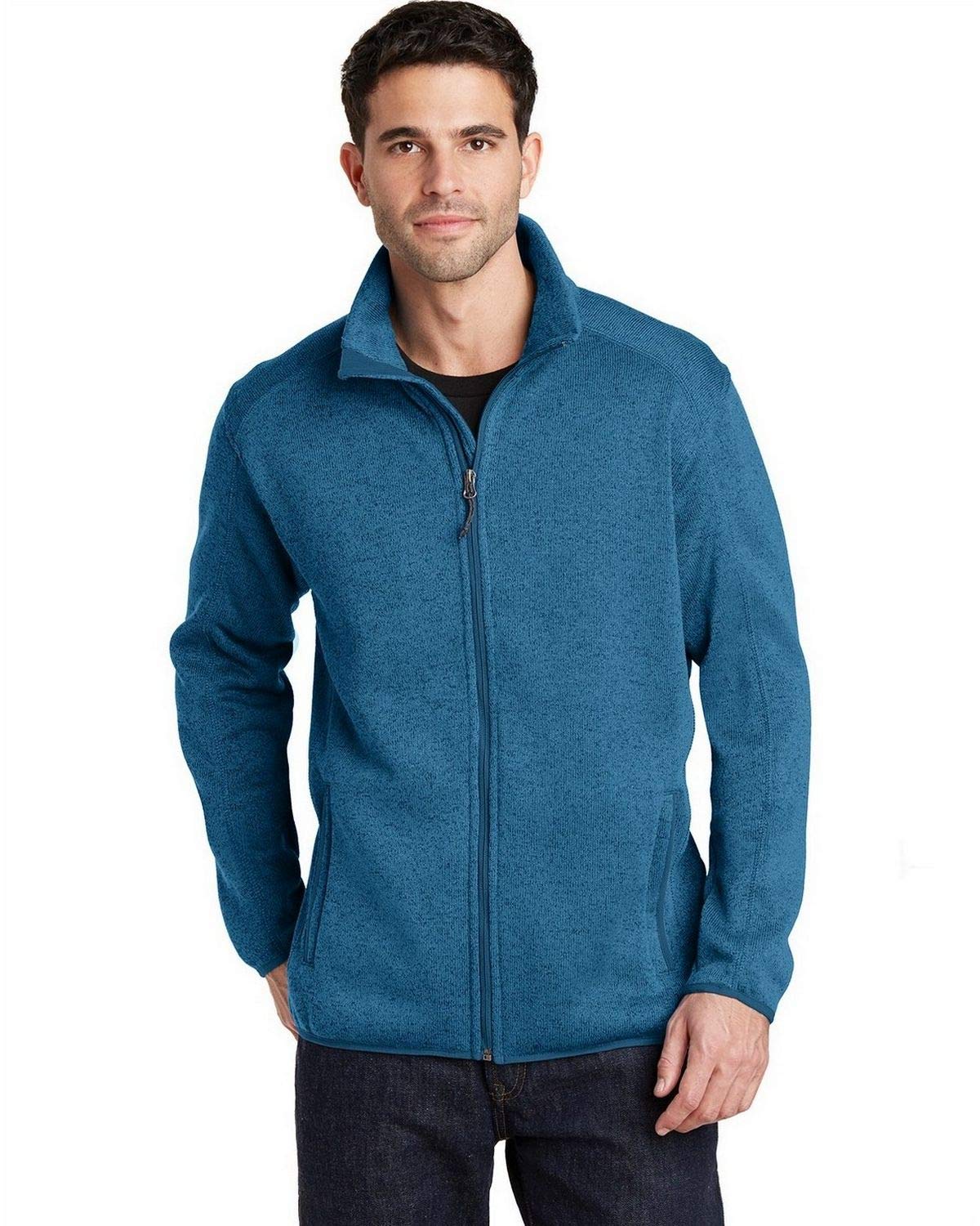 Port Authority Men's Fleece Jacket - Warm Soft Pullover Sweater for Casual Wear, Outdoor Activities & Work | Comfortable Winter Layering for Men