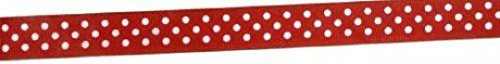 Red and White Polka Dot Ribbon - 5 Yards Decorative Ribbon for Gift Wrapping, Crafts, and Party Decorations | Perfect for DIY Projects, Scrapbooking, and Home Decor