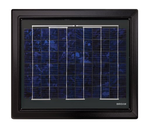 Broan 355SOWW Solar Powered Attic Ventilator - Weather Wood Finish, Surface Mount, Energy Efficient Roof Ventilation for Home Cooling & Moisture Control - Perfect for Residential Attics, Garages & Sheds