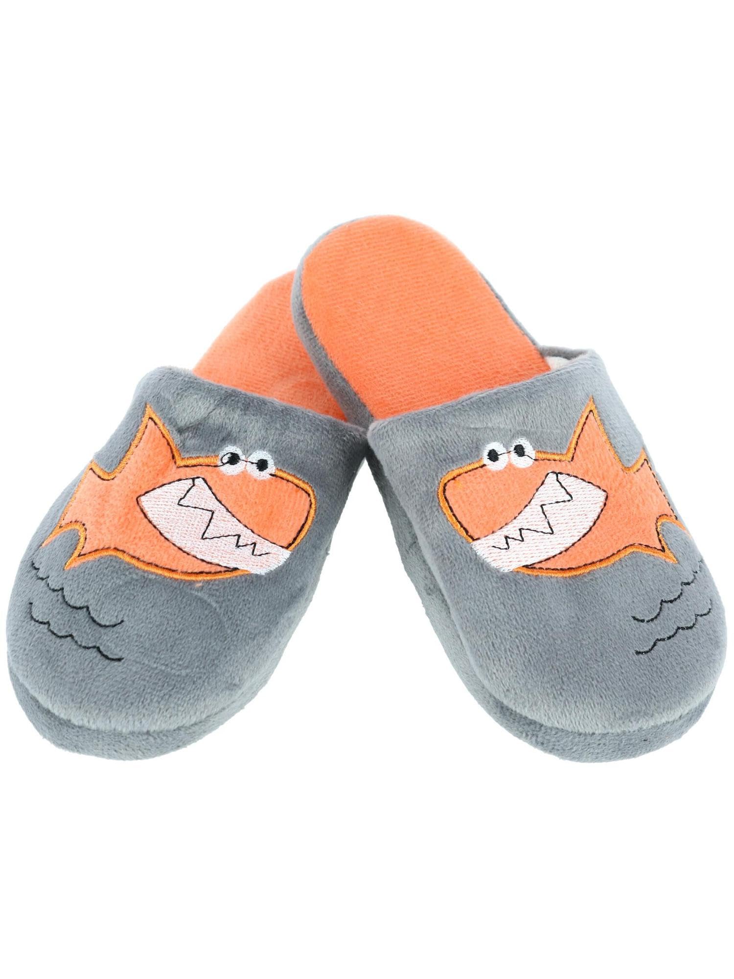 CTM® Boys' Shark Slide Slippers - Non-Slip Indoor House Shoes for Kids, Comfortable & Cute Shark Design - Perfect for Home, Playroom, and Sleepovers
