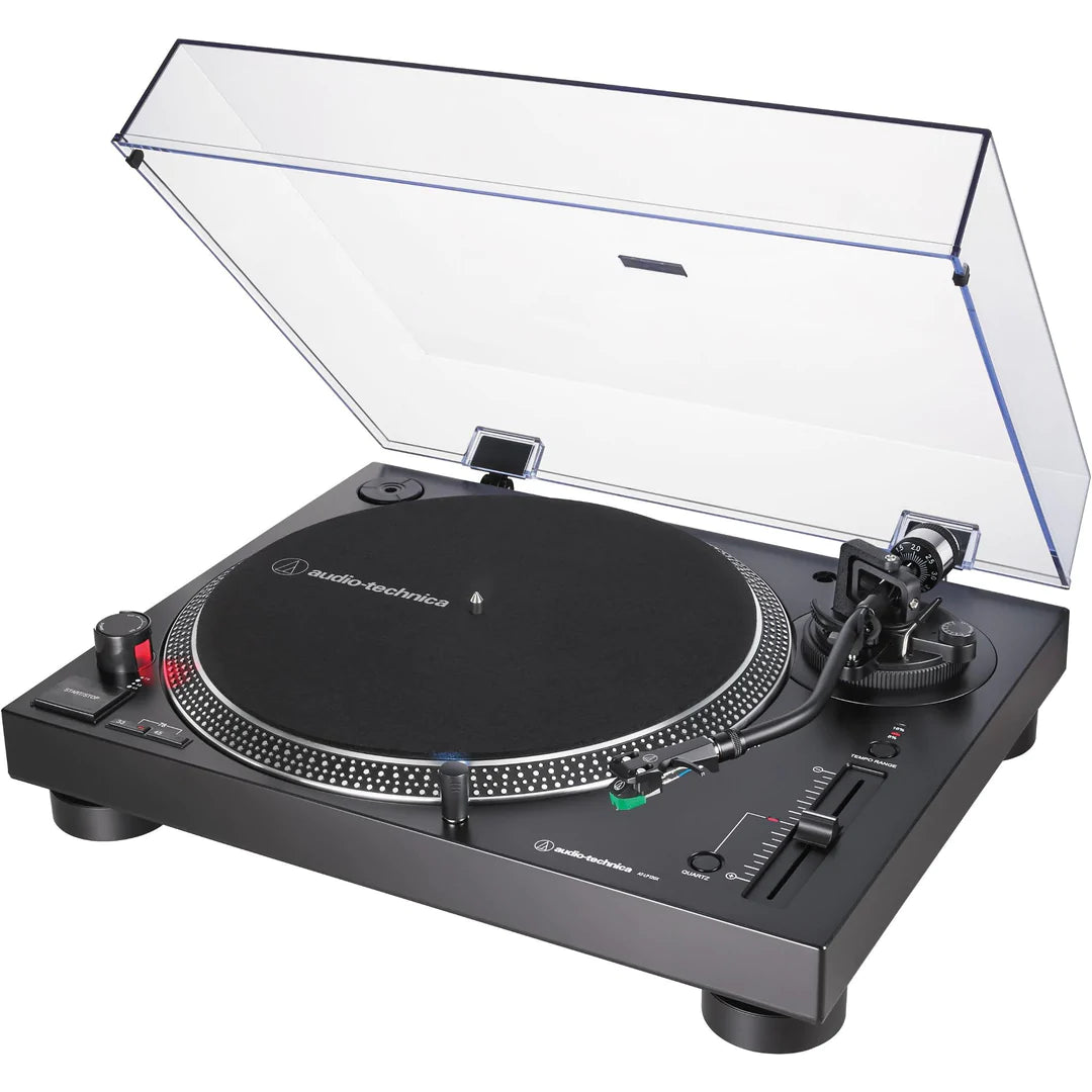 Audio Technica LP120XUSB Fully Manual Direct Drive Turntable - Professional Vinyl Record Player for DJs & Music Enthusiasts - Perfect for Home Studios & Live Performances (Black)