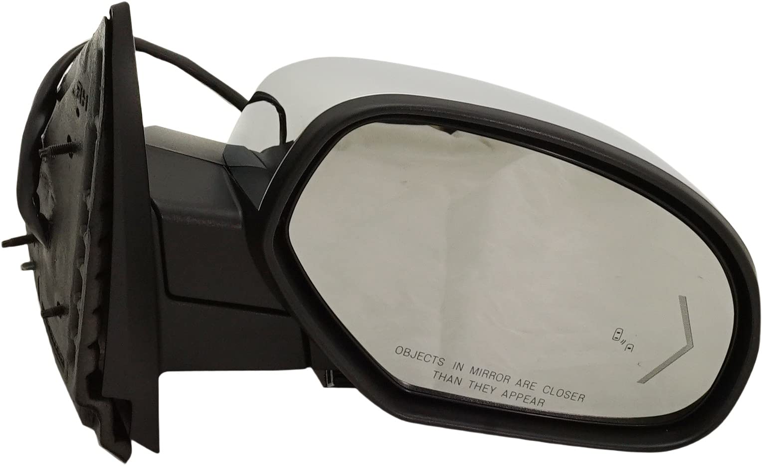 Garage-Pro Power Heated Side Mirror with Memory, Puddle Light & BSD in Glass - Compatible with 2007-2014 Chevy Tahoe, Suburban 1500 & GMC Yukon (Non-Tow, Power Fold, Chrome) - Perfect for Night Driving & Enhanced Safety