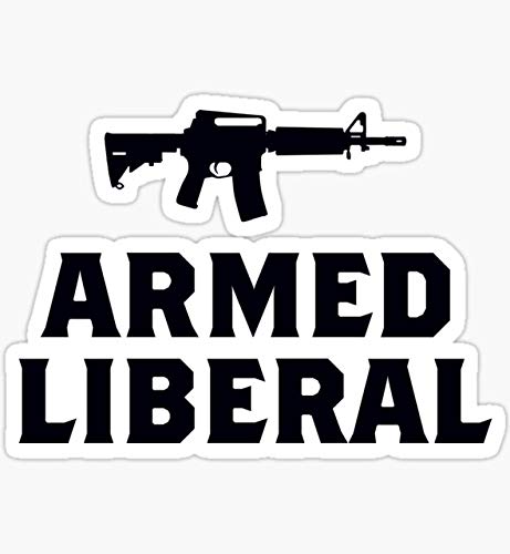 Armed Liberal Sticker - Black Vinyl Decal for Cars, Trucks, Laptops & Walls - Waterproof & Durable for Outdoor & Indoor Use