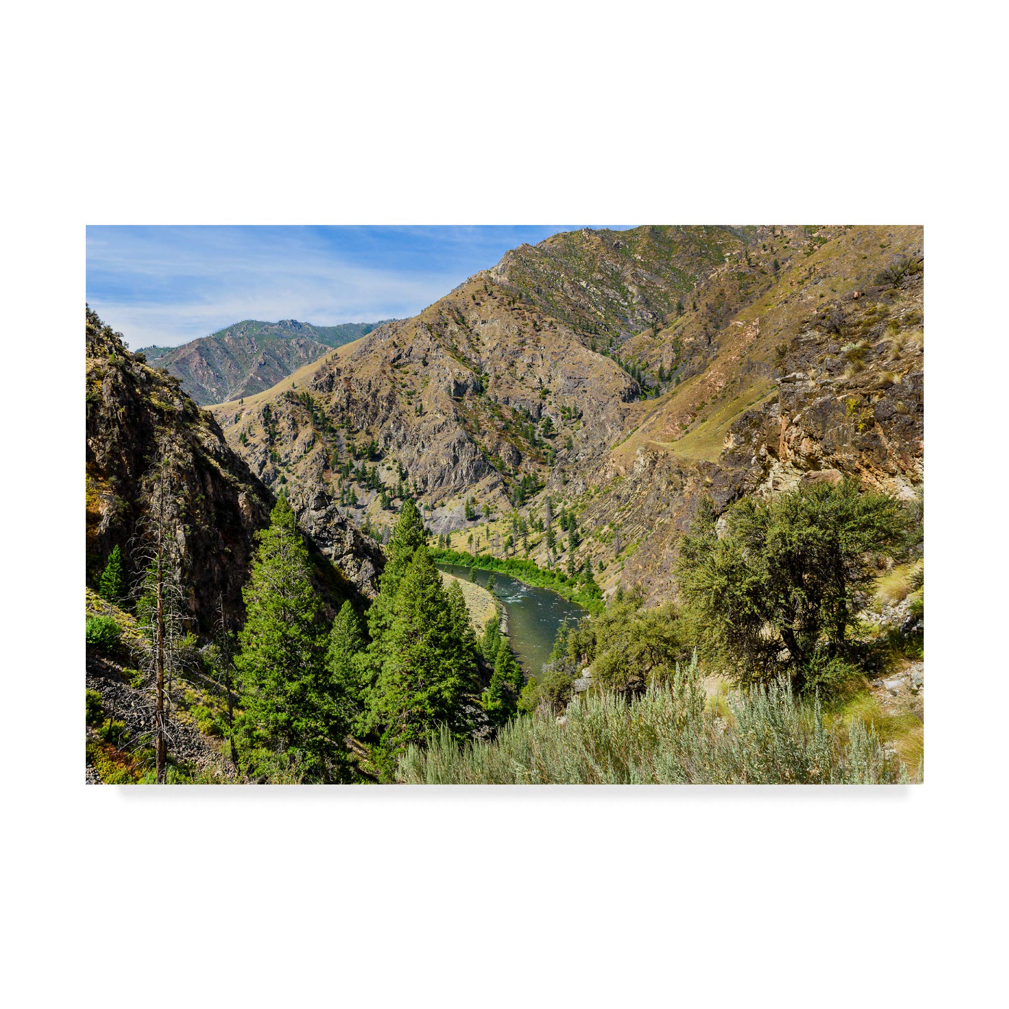 River Bend Landscape Canvas Art Print by Brenda Petrella - Nature Photography Wall Decor for Living Room, Bedroom & Office