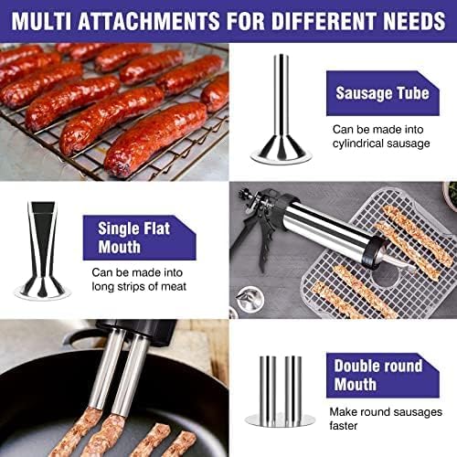 Professional Stainless Steel Beef Jerky Gun Kit - Large Capacity Jerky Maker & Cannon for Homemade Meat Snacks | Perfect for Camping, Hiking, and Outdoor Adventures