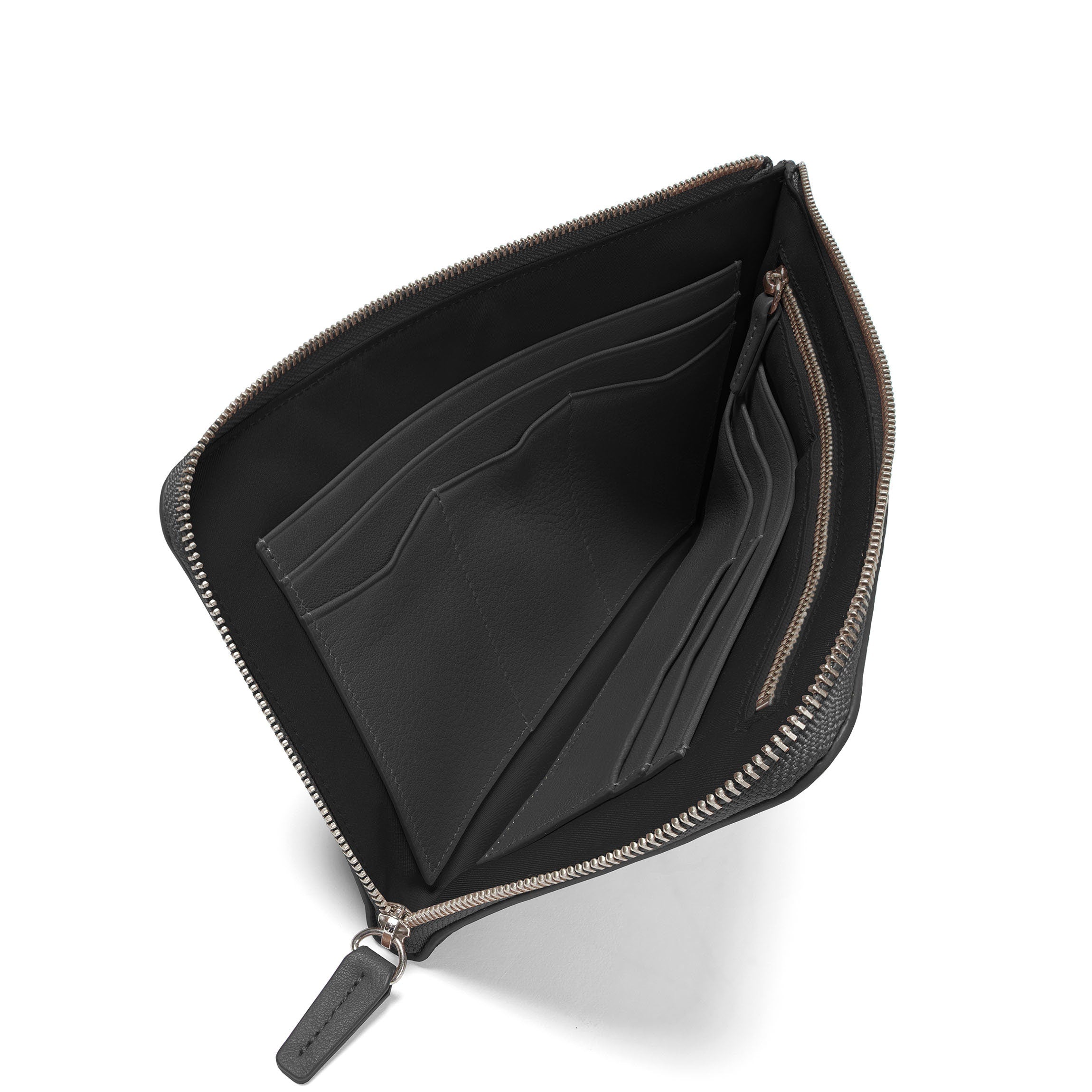 Slim RFID Blocking Travel Wallet with Zip Closure - Black Onyx | Secure & Compact for Airports, Vacations & Everyday Use