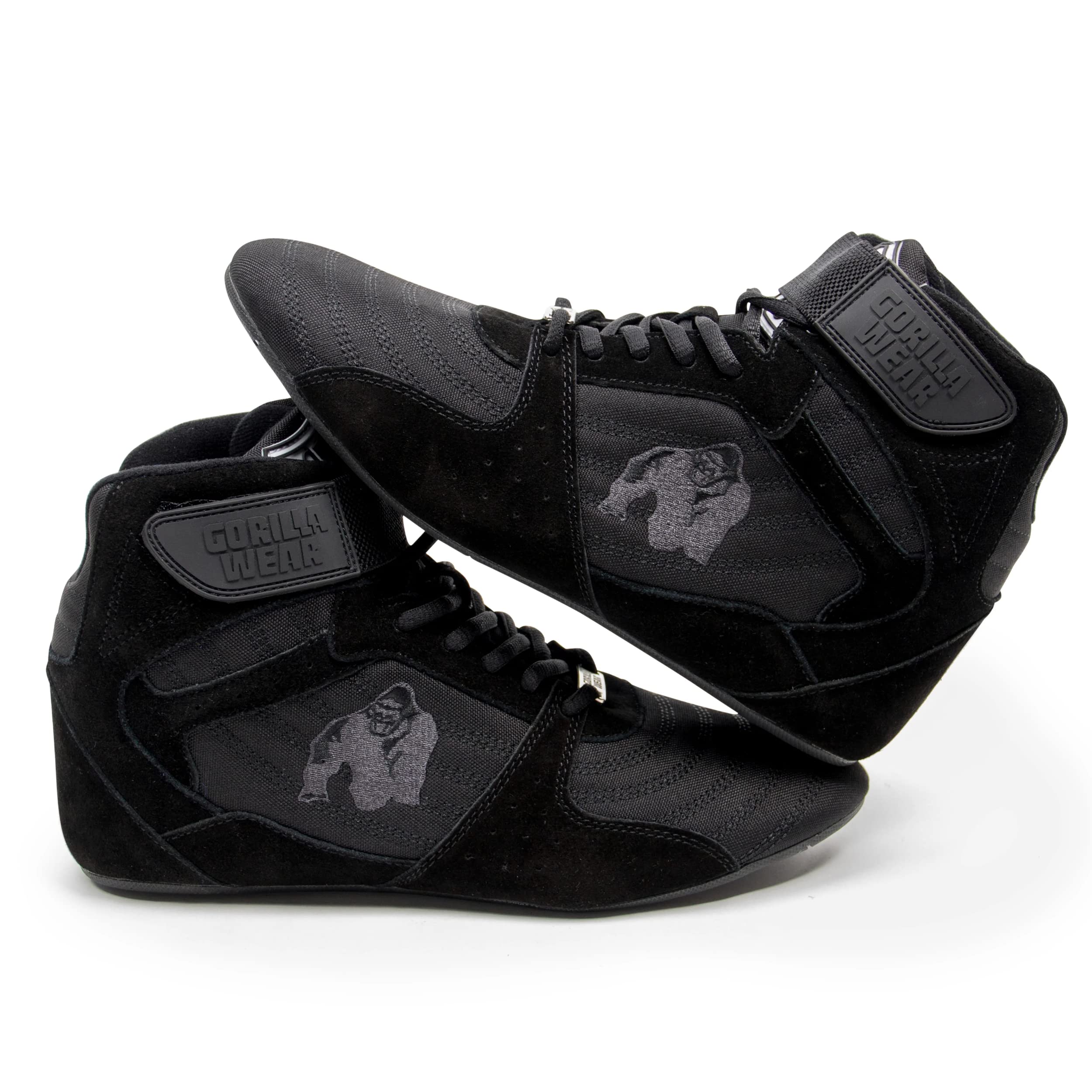 GORILLA WEAR Perry High Tops Pro Weightlifting Shoes for Squats, Deadlifts & Powerlifting - Men's & Women's Cross Training Gym Shoes in White - Perfect for Olympic Lifting, CrossFit & Strength Training Workouts