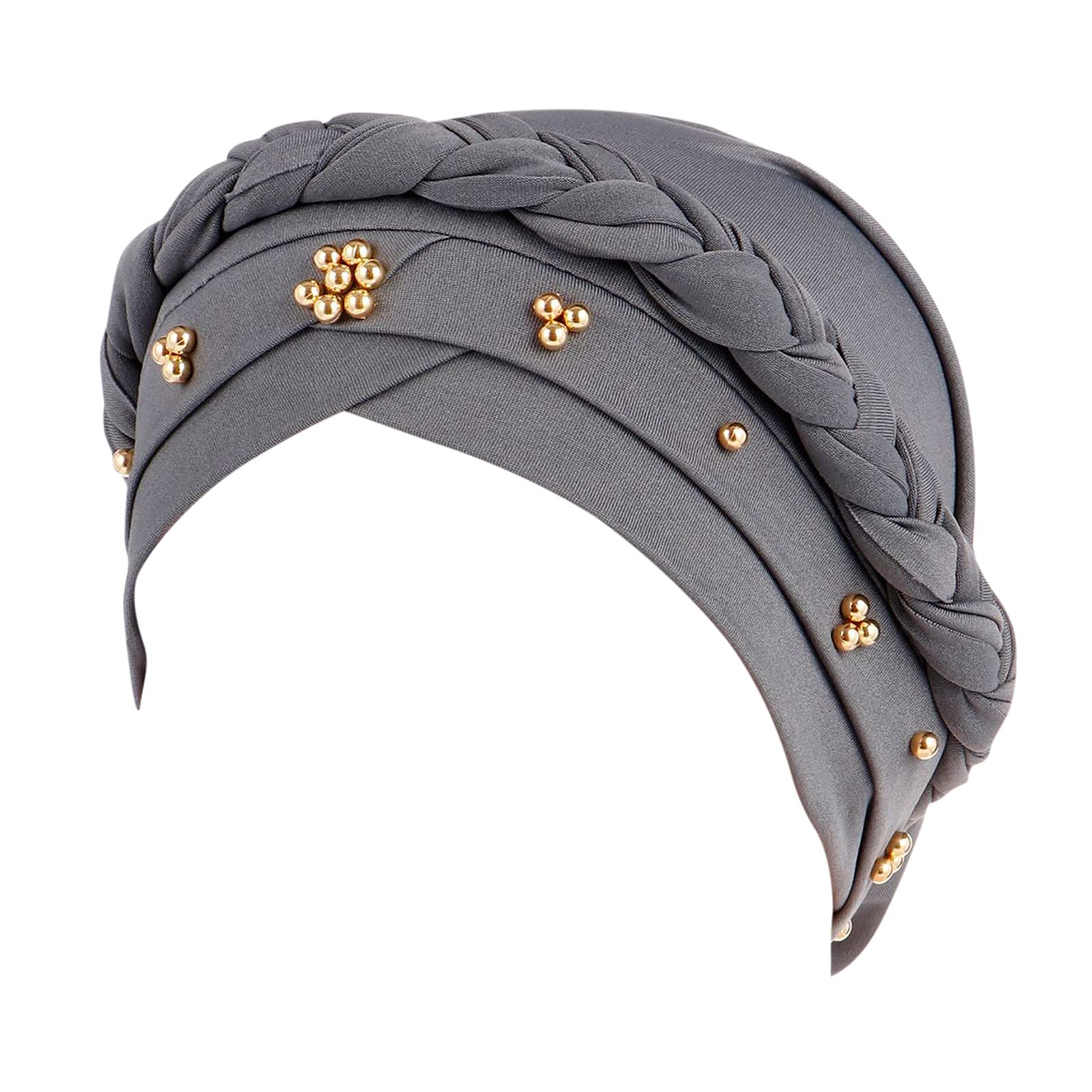 Stylish Beaded Braid Headscarf Turban & Baseball Cap for Women - Fashionable Wrap Headwear for Sports, Casual Outfits, and Summer Sun Protection