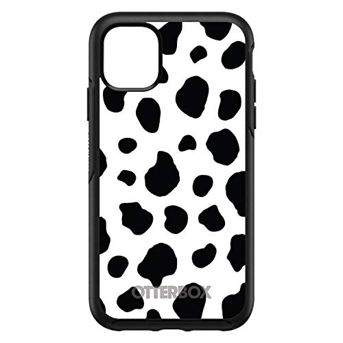 Black White Cow Dalmatian Spots On Black Case